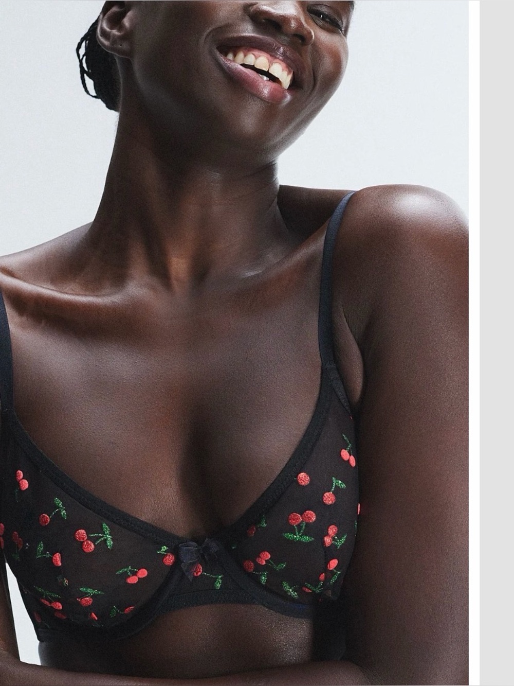 Savage FENTY puffed cherries unlined bra and panty set